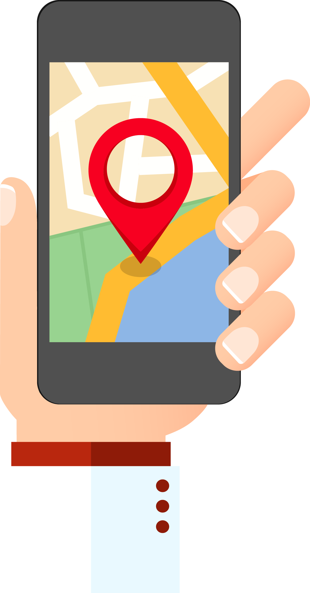 Hand with smartphone